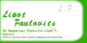 lipot paulovits business card
